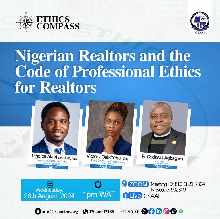 Nigerian Realtors and the Code of Professional Ethics