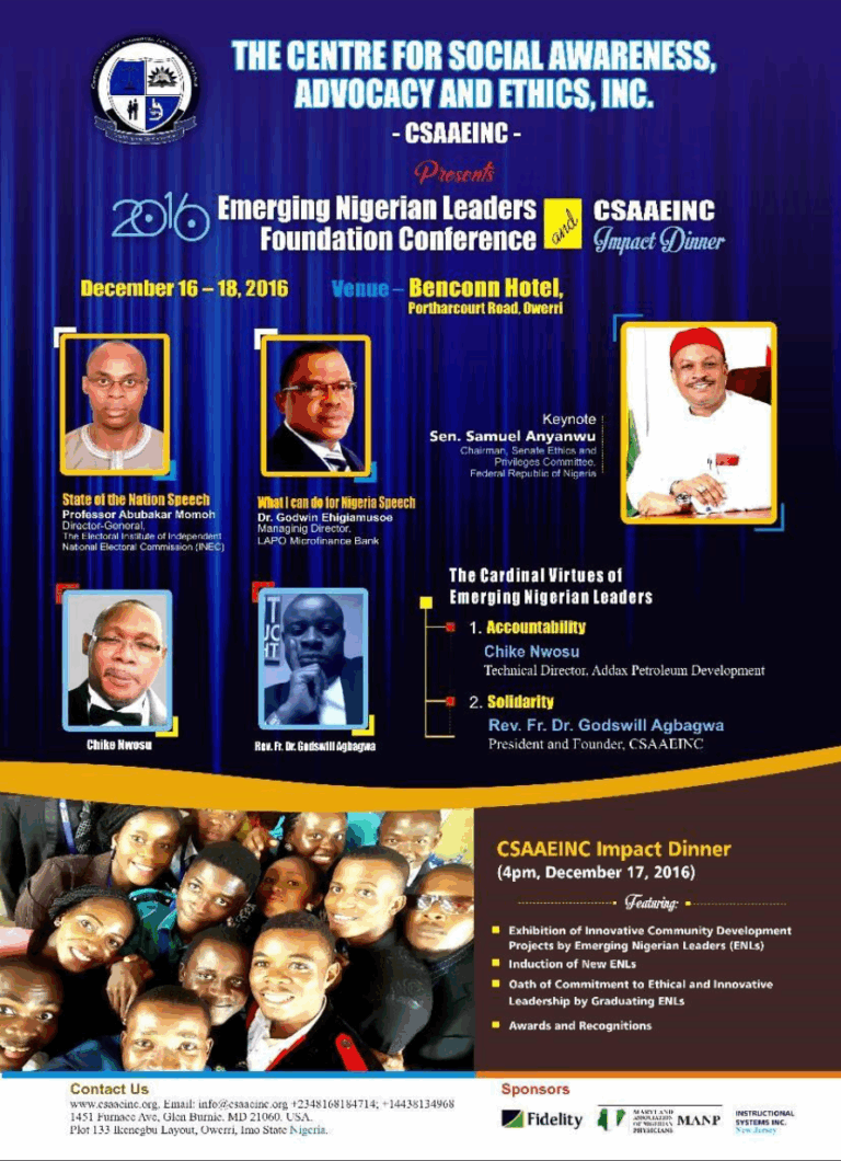 Emerging Nigerian Leaders Foundation Conference  2016 