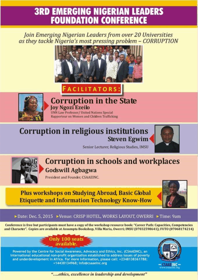 Emerging Nigerian Leaders Foundation Conference  2015  