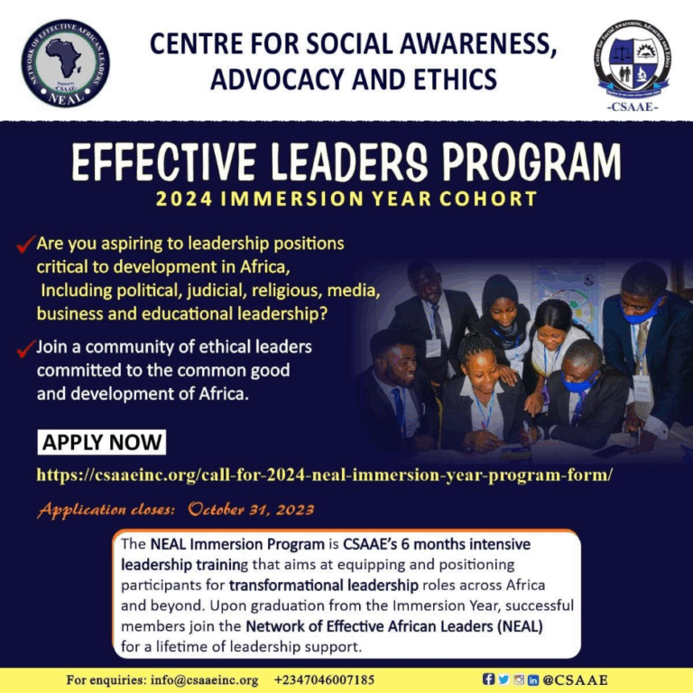 Effective Leaders Program 2024 Immersion Year Cohort 