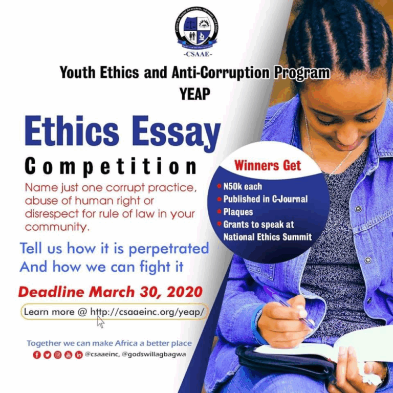 Ethics Essay Competition 2020 